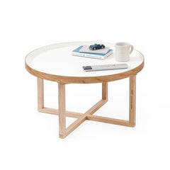 Wireworks 66D Oak Coffee Table With White Top